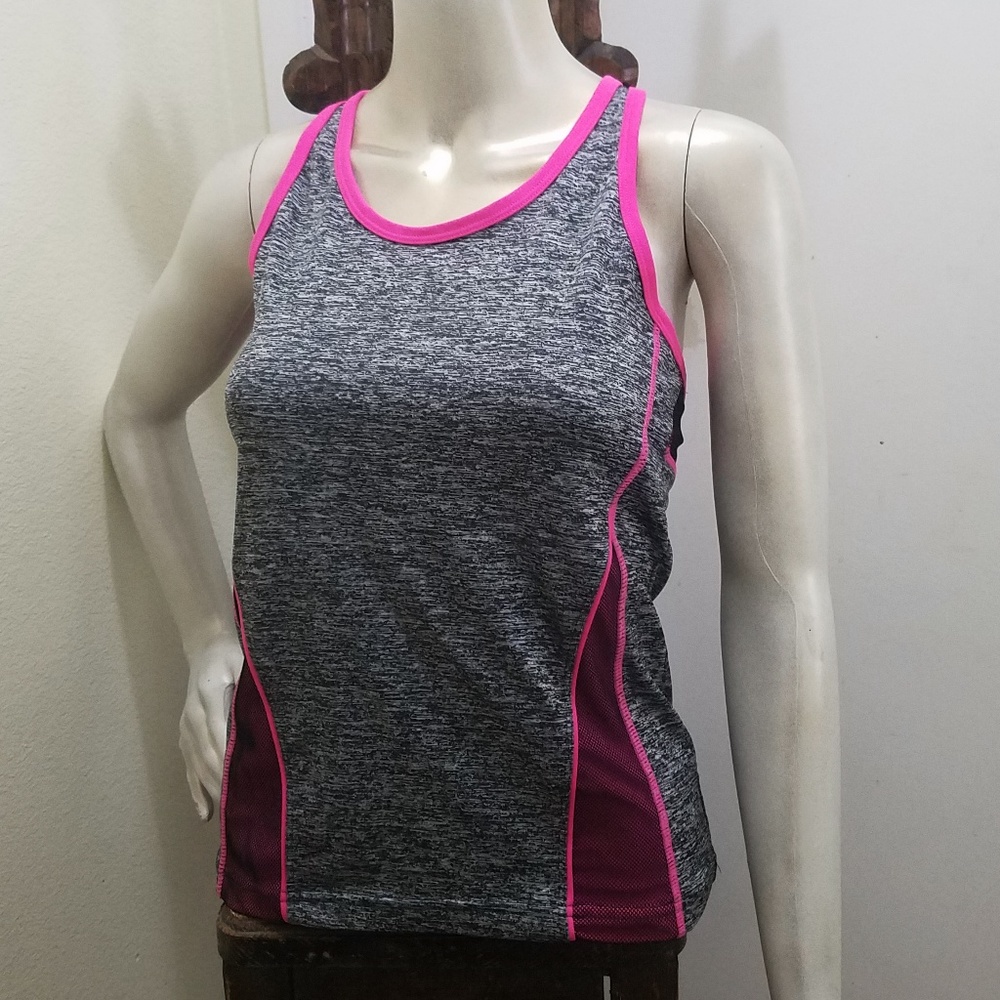 XJ Boost Exercise Tank Hot Pink and Grey size S/M